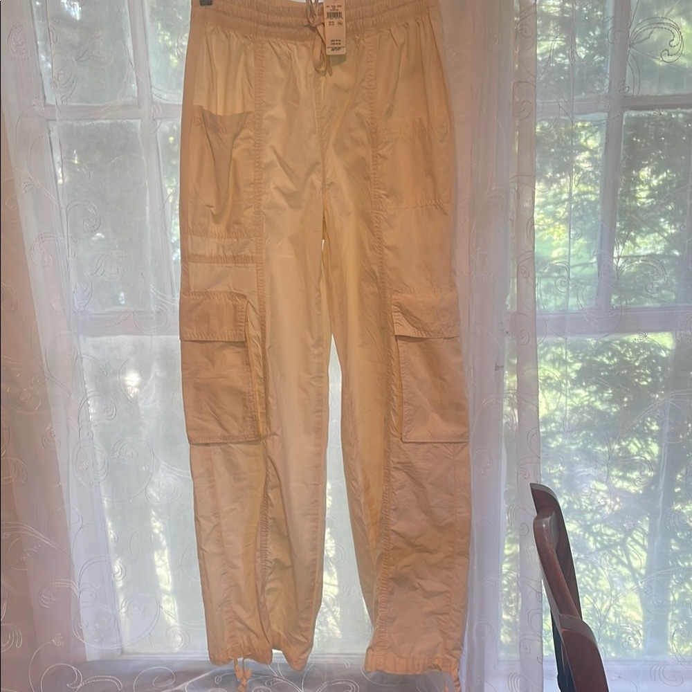 Women’s Baggy Cream Cargo Pants